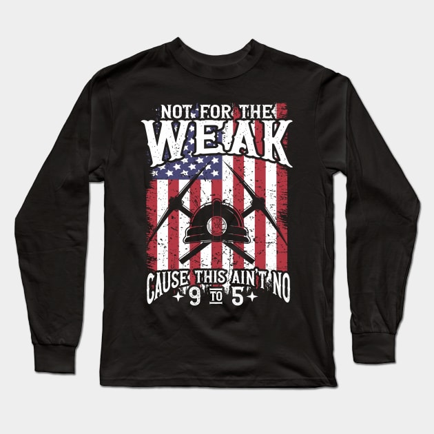 Coalminer Coal Miner Roughneck Coal Mining Long Sleeve T-Shirt by IngeniousMerch